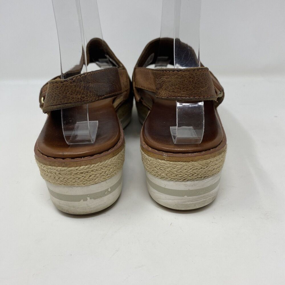 Timberland Womens Emerson Point Peep Toe Platform Sandal Size 8 Brown Leather - Picture 9 of 14